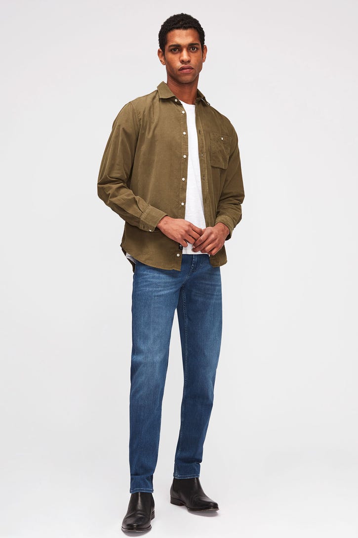 7 For All Mankind - Slimmy Tapered Luxe Performance Plus Mid Blue