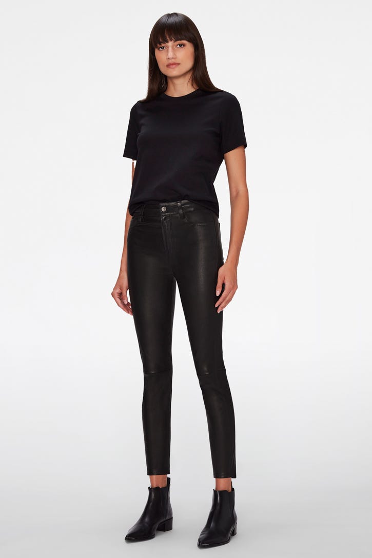 7 For all Mankind - Aubrey Leather Black