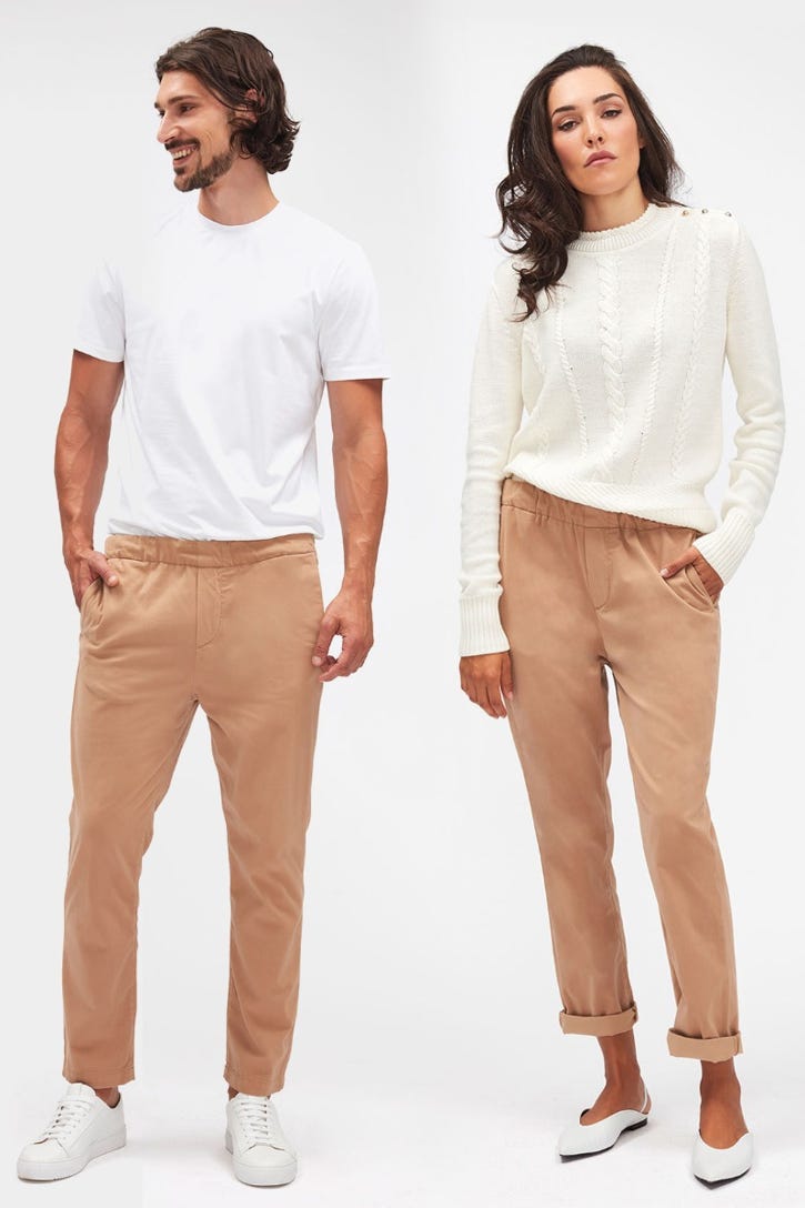 JOGGER CHINO LUXE PERFORMANCE SATEEN SANDCASTLE