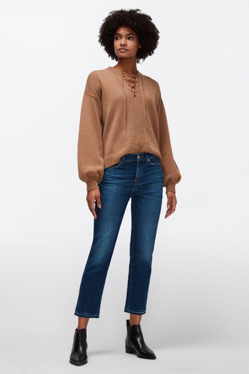 THE STRAIGHT CROP SLIM ILLUSION HIGHLINE WITH LET DOWN HEM 